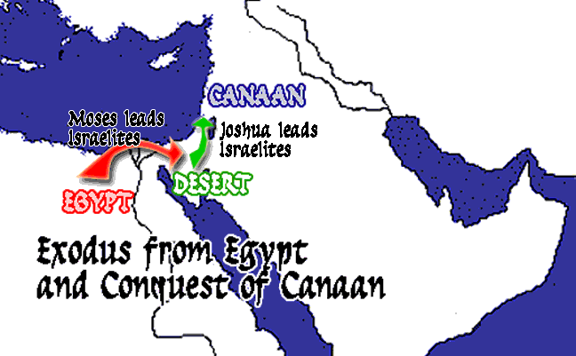 moses canaan conquest map